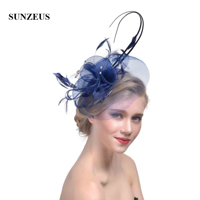 Soft Tulle Face Veil Feathers Fascinator Hats for ... – Grandado