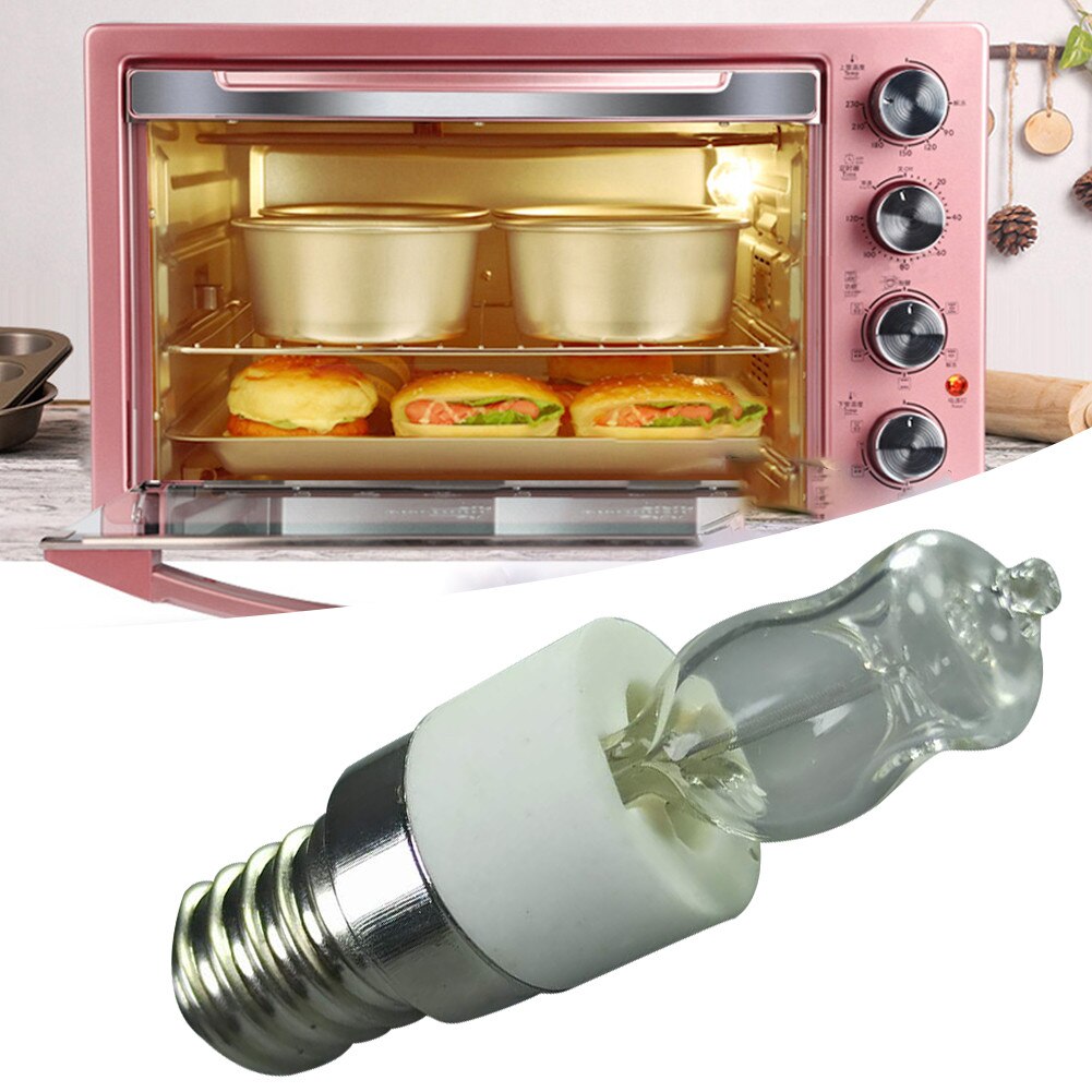 2PCS 40W/50W E14 Oven Light Bulb 110V/220V High Temperature 500℃ Resistant Safe Halogen Lamp Dryer Microwave Bulb