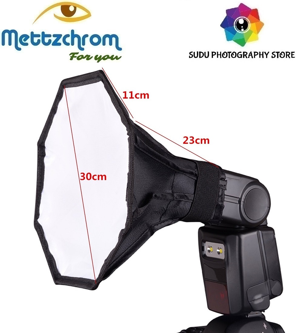 Mettzchrom Universele 30Cm Octagon Studio Flash Softbox Voor Nikon Godox Yongnuo Canon Speedlite Softbox