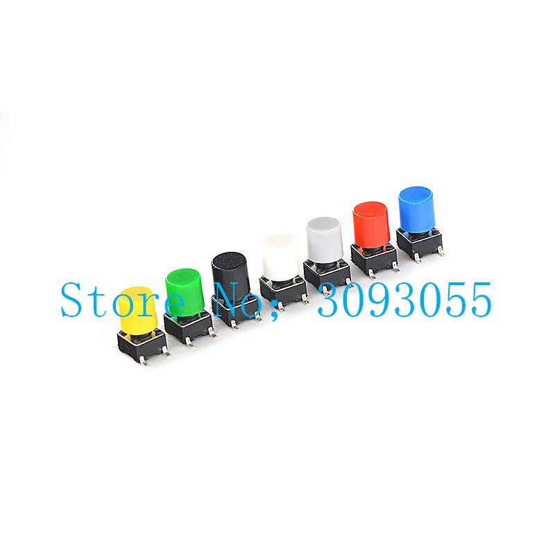 1000PCS A56 switch caps Suitable 6*6 series Button caps touch switch 6X6 Button Hat 6*6 high 6mm colors