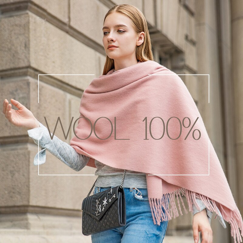 Wolle Winter Schal Frauen Schal Erwachsene Feste Schals Luxus Herbst Schals und wickelt Poncho Schals für Damen unisex wickeln