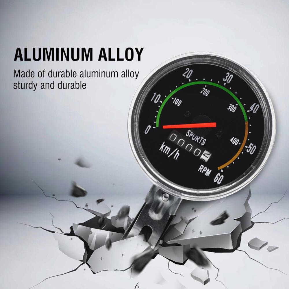 Bike Mechanical Retro Computer Classic Analog Resettable Bicycle Speedometer Odometer Speed Mileage Indicator Cycling Stopwatch