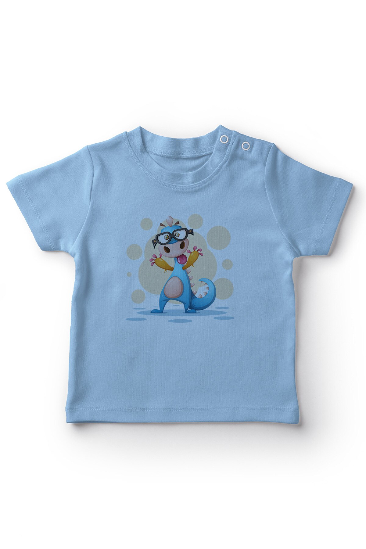 Angemiel, gafas de bebé, camiseta azul de dinosaurio para niños y bebés