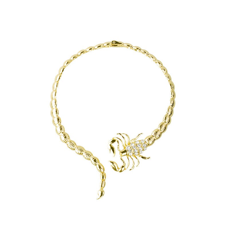 Vrouwen Ketting Animal Scorpion Opening Draaimomenten Unieke Gothic Verklaring Party Accessoires Hip Hop Keten Koreaanse Sieraden: Goud-kleur