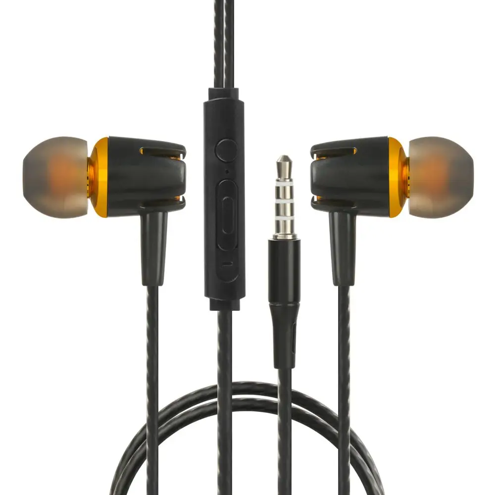 3.5mm Wired Noise Reduction Earphones Stereo Silica Gel In-Ear Headset Sleep Headphones Suitable For Android Phone: Yellow