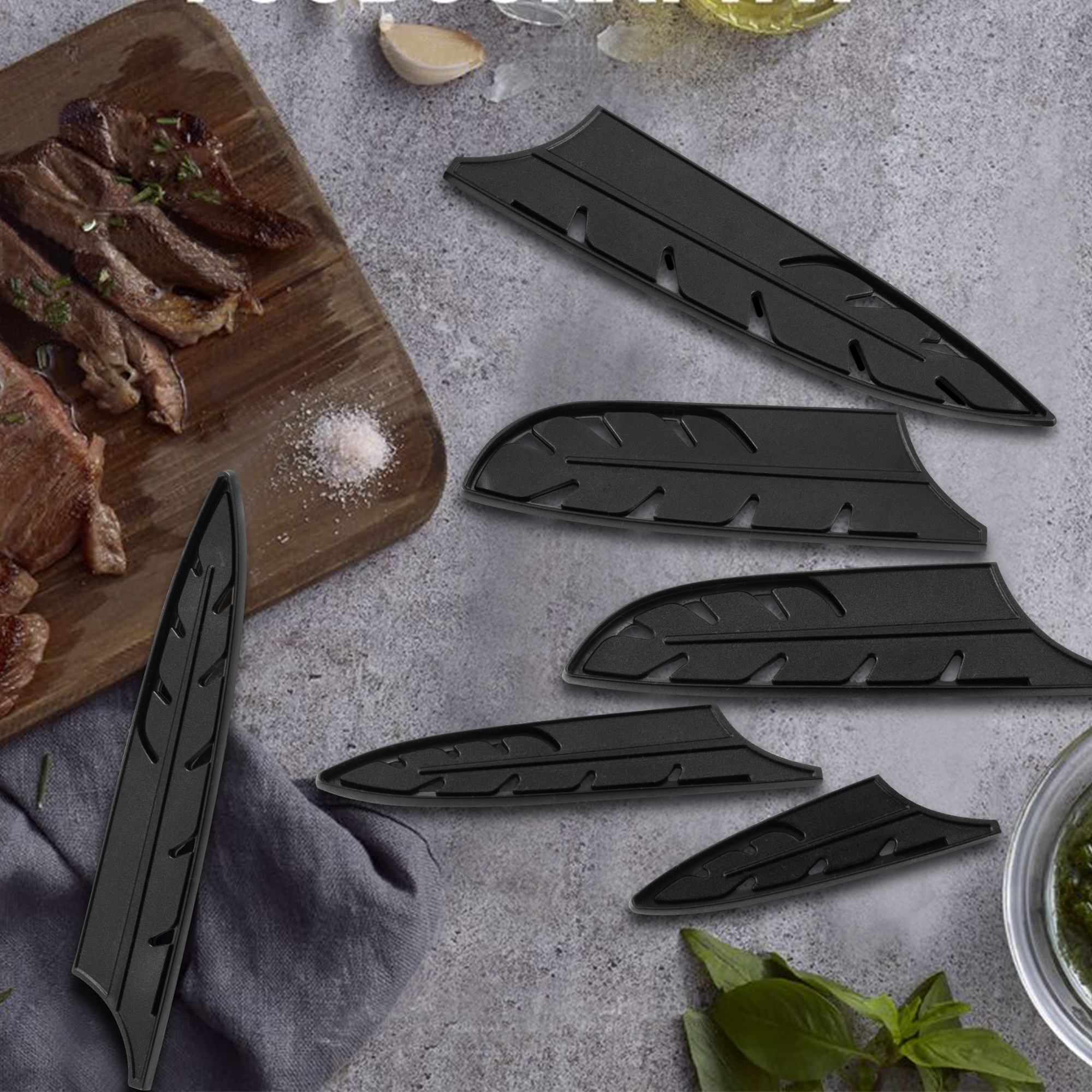 Knives Cover Non-toxic Food Safe Kitchen Knife Covers BPA-free Universal Protect Blade Sheath Edge Guards Case for Chef Knives