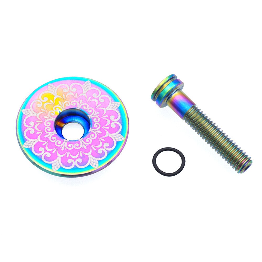 SR-SPATS Racefiets Headset Top Cap Titanium Mtb Stem Cap Met M6 * 30 Mm Headset Bouten