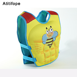safe big buoyancy bright colors child swimming arm circle children learning swim vest swimming pool accessories: Yellow bee