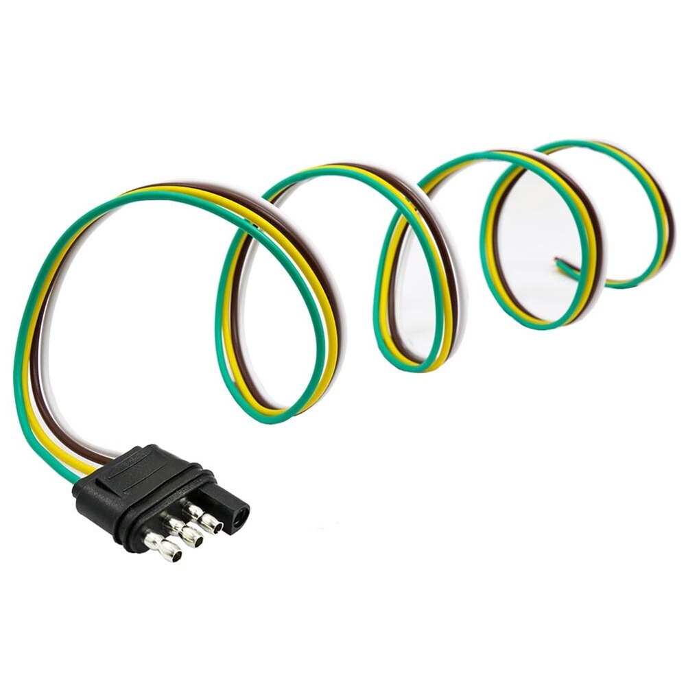 12V 4Pin Trailer Connection Adapter with Wiring Harness Connector Plug Socket 4 Pin Trailer Connector Trailer Accessory (Green)
