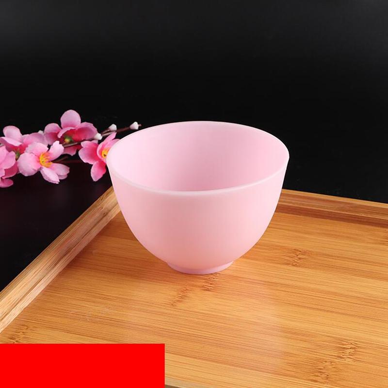 12,5 X8cm/10,5 X7cm/8X5cm Geruchlos Anti-Tropfen Silikon Schüssel Gesichts Maske Mischen Vorbereitung Sauerei Salz Soße zucker Butter Dressing Schüssel: Rosa / 10.5X7cm