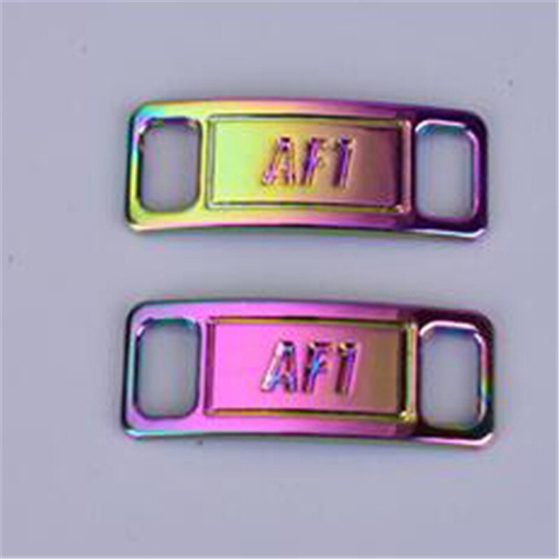 2 pièces/paire lacet boucle métal lacets AF1 lacets boucle accessoires métal dentelle serrure bricolage Sneaker Kits métal dentelle boucle: Coloré