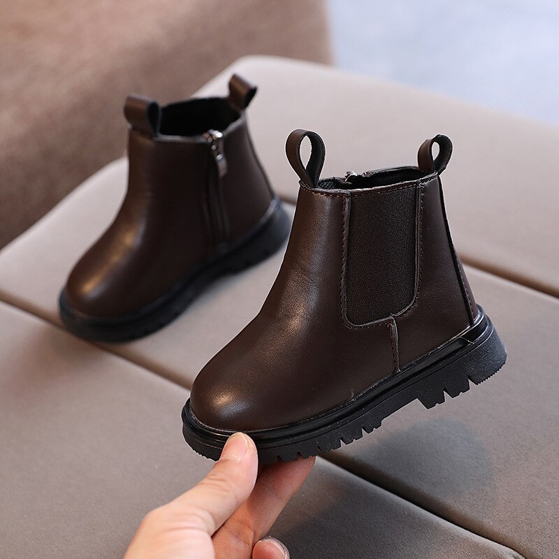 Kinderen Maritnboots Herfst Winter Schoenen Jongens Meisjes Waterdichte Antislip Enkel Laarzen Kinderen Leren Laarzen E105