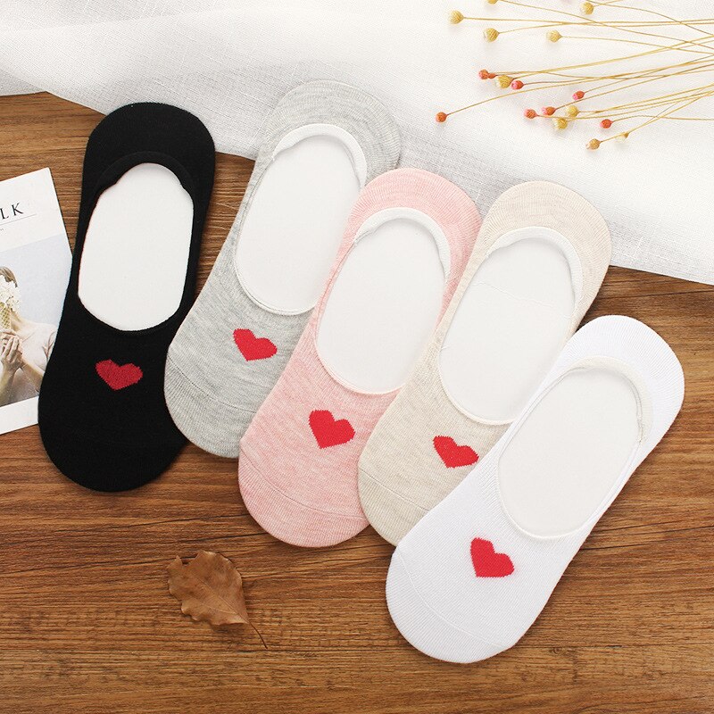 10 pieces = 5 pairs/lot Women&#39;s Invisible Socks Summer Cute Harajuku Animal Sock Cat Bear Rabbit Funny Low Cut Ankle Happy Socks