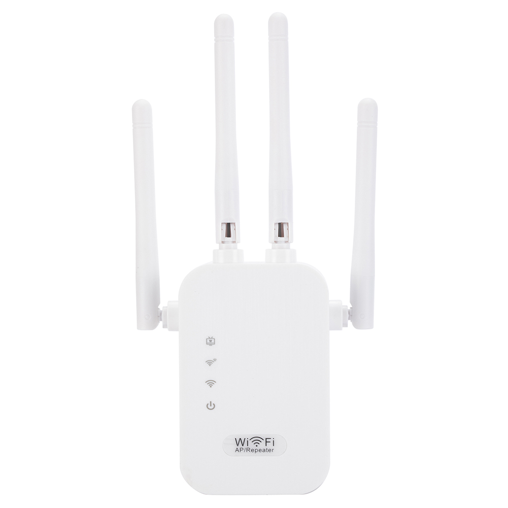 Przedłużacz Wi-Fi 1200 Mb/s z portem WAN/LAN Dwuzakresowy wzmacniacz sygnału Wi-Fi 2,4 GHz/5 GHz Wzmacniacz sygnału Wi-Fi dla małego biura w domu: BIAŁY