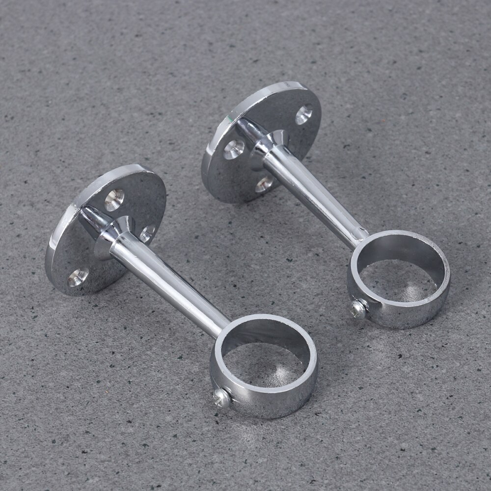 2 stk hængestang garderobeskinneholder garderobe rør supportbeslag tøjhængestangholder  - 25mm