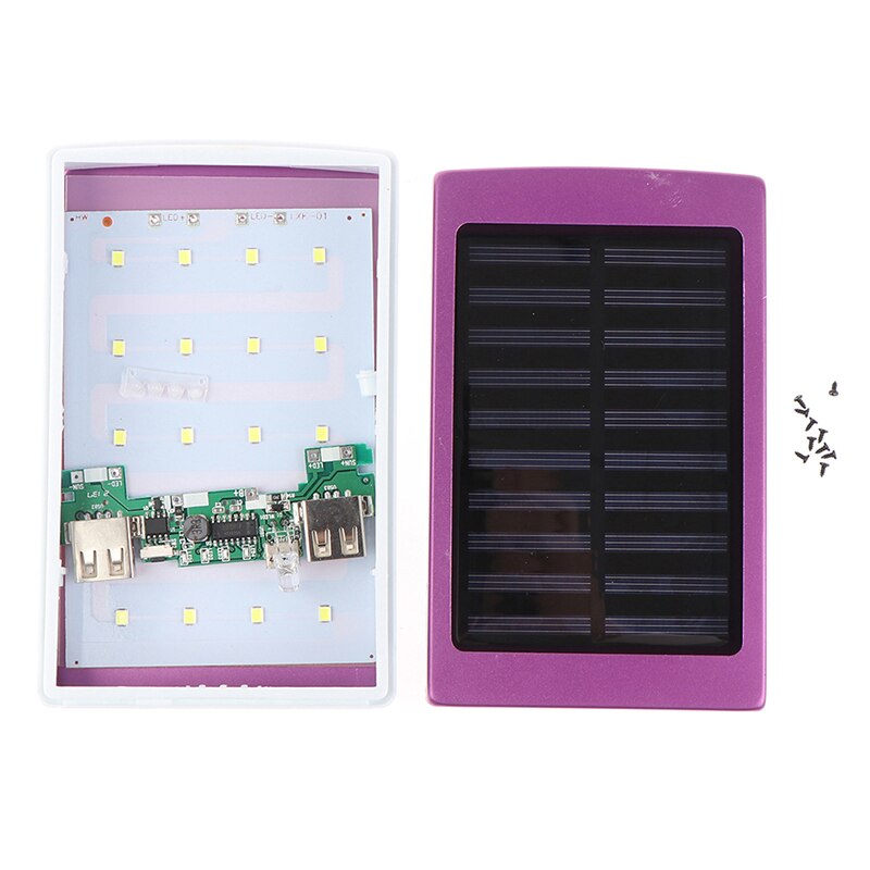 Dual Usb Led Licht 5-Cell 18650 Battery Charger Box Solar Power Bank Diy Case Kit