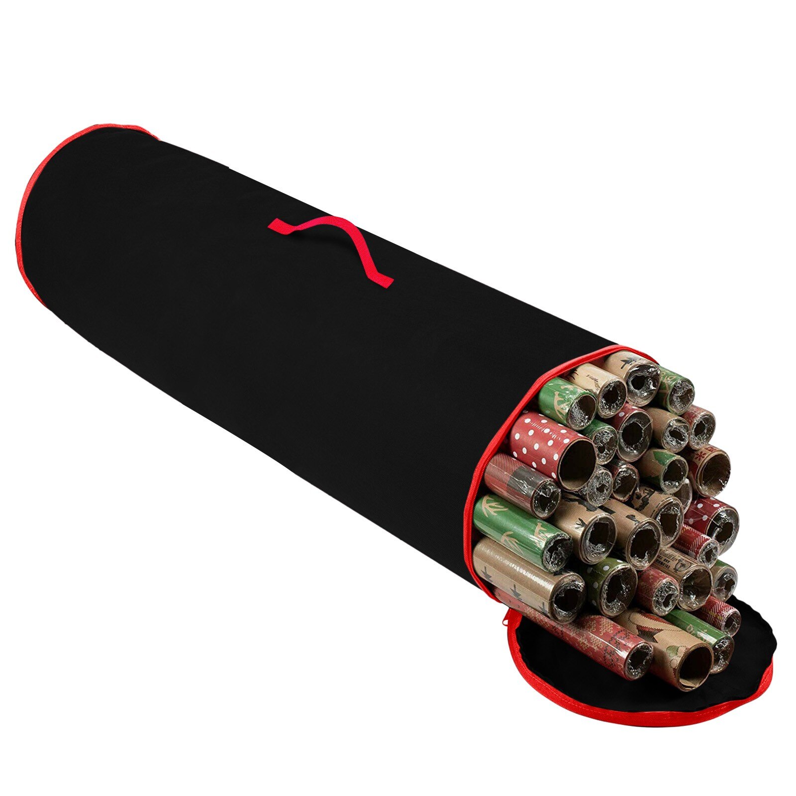 Christmas Wrapping Paper Storage Bag Container Fits 14-20 Wrap Rolls Holder Home Storag Wrap Storage Organizer