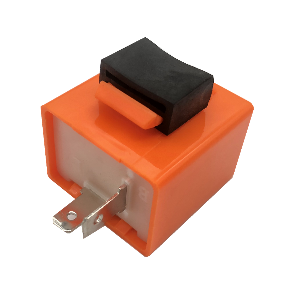 Relé intermitente LED de 2 pines, señales de giro de frecuencia ajustables de 12V, relés indicadores intermitentes para accesorios de rendimiento de motocicleta
