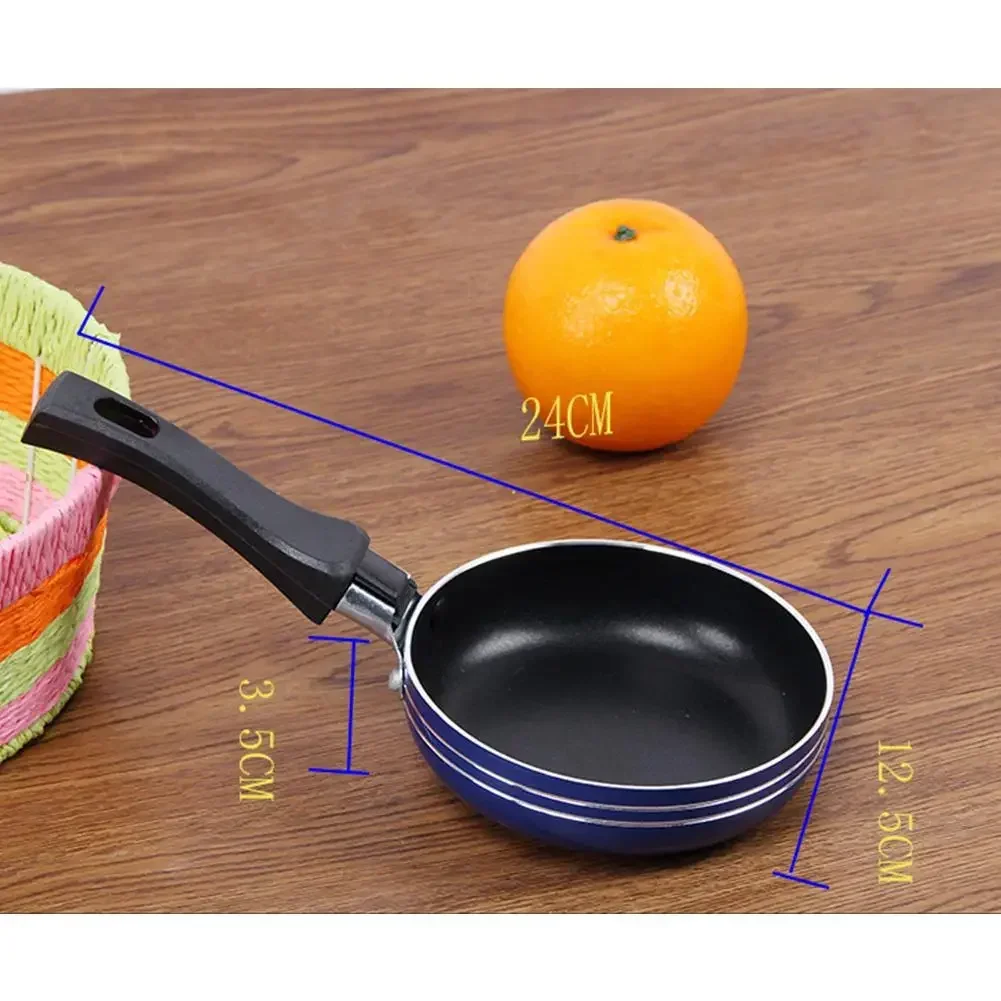 12.5 Cm Mini Koekenpan Non-stick Stalen Koekenpan Pot Steelpan Willekeurige Kleur Voor Kookgerei Keuken Kookgerei