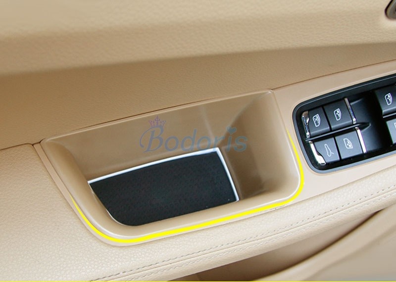 For Porsche Macan Door Holder Armrest Storage Box Container Tray Car Organizer Styling Accessories