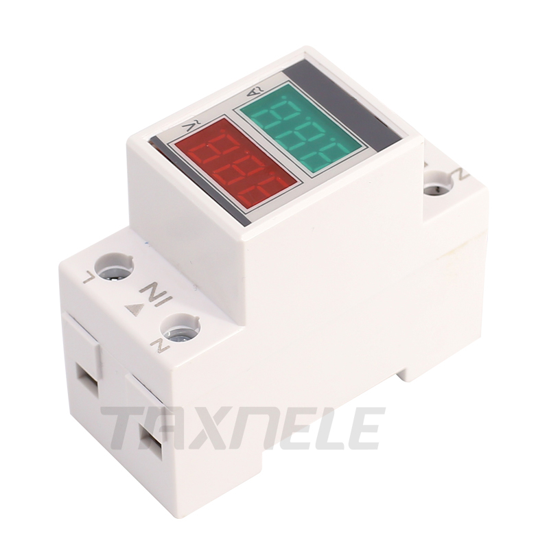 DIN rail AC 160-275V 0-100A 60A Voltmeter Ampèremeter Led Display Spanning Stroom Meter met Transformator