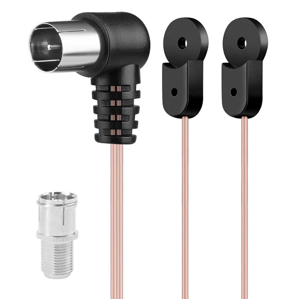 Câble d'antenne T intérieur, 2M, 75 Ohm, dipôle Radio HD, Type F mâle, pour Yamaha JVC Pioneer, pour usage intérieur