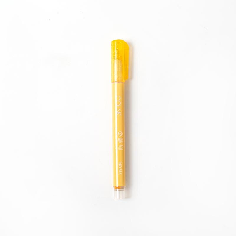 8 stk / sett søt tegning dobbel linje omriss penn highlighter tusjpenn 8 farger til skolens farge penner skrivesaker kontor skole: Oransje