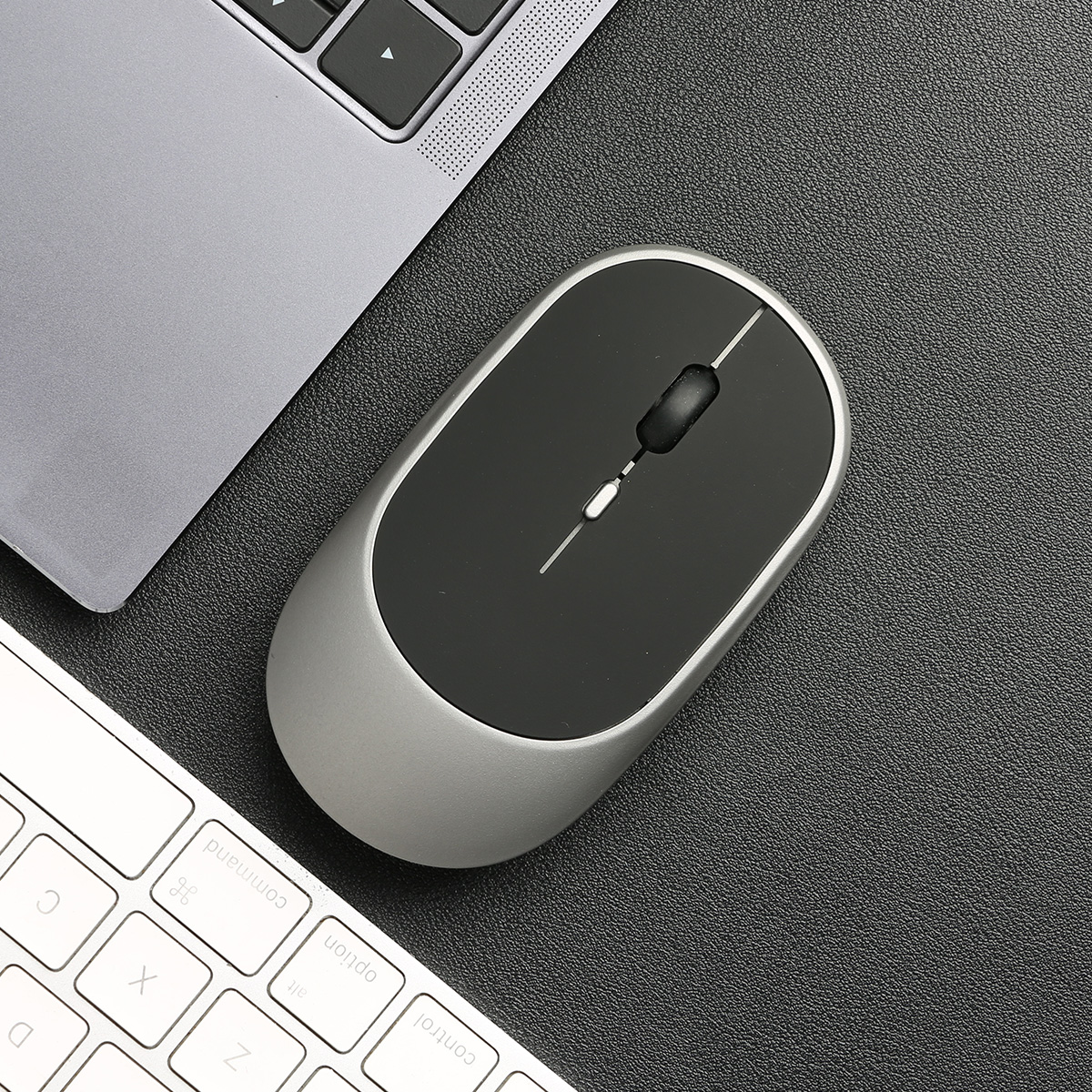 2,4 GHz kabellose optische Maus, 4 Tasten, kabellose USB-Akku-Mäbenutzen mit Nano-Empfänger für PC, Schreibtisch, Laptop, Fenster-Computer: Dunkelheit