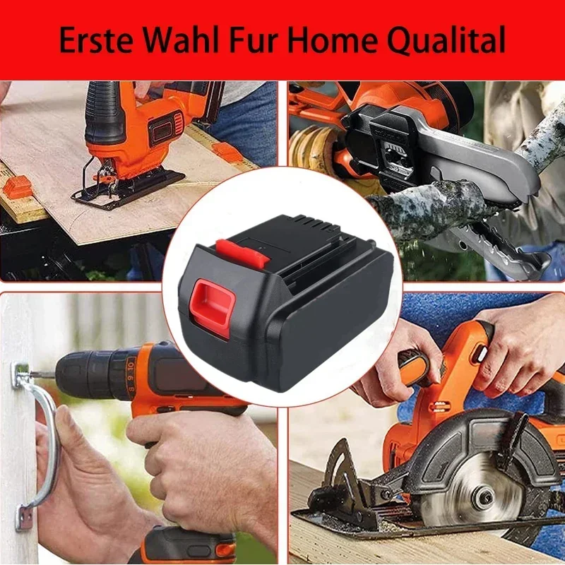 20V 6000mAh/8000mAh/10000mAh Oplaadbare Li Batterij Vervanging voor Black en Decker LB20 LBX20 LBXR20 Power Tool Batterij