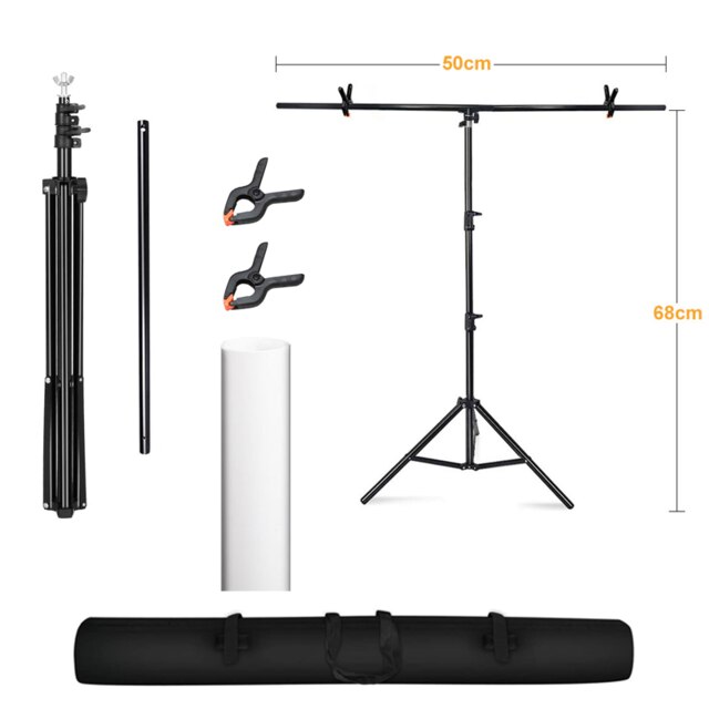50X68Cm Achtergrond Ondersteuning Stand Kit T-Vormige Achtergrond Frame Fotografie Kits Voor Foto Studio Fotografie: B