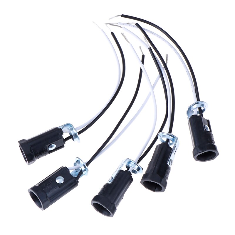 5Pcs/set Candelabra Base E12 Lamp Holder Light Sockets Keyless 20cm Wire Leads Accessories Bulb Lighting Replacement Parts