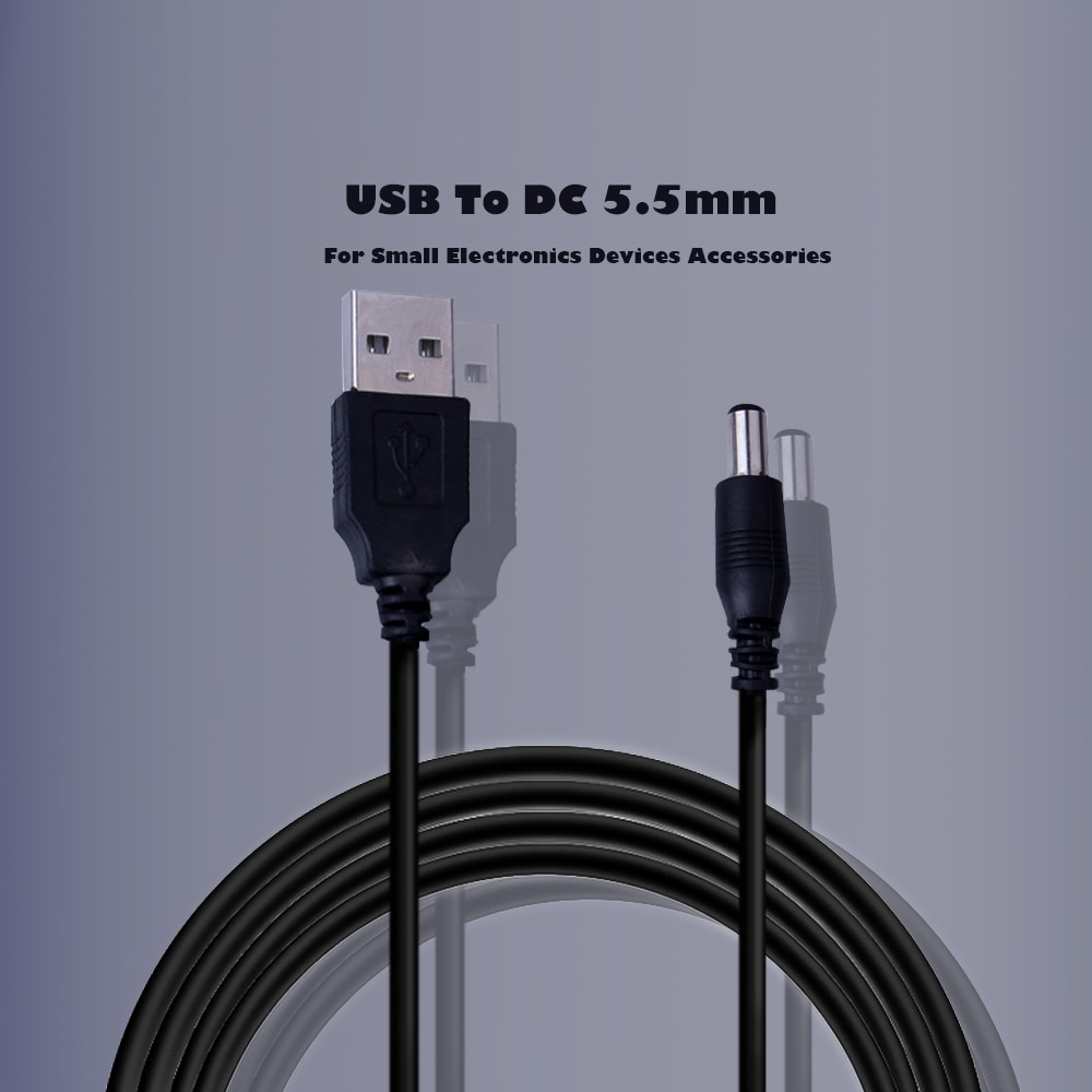 Usb Naar 5.5 Mm Dc 5V Power Kabel Man Op Man Usb Connector Charger Cable Voor Kleine Elektronica Apparaten accessoires Usb-kabel