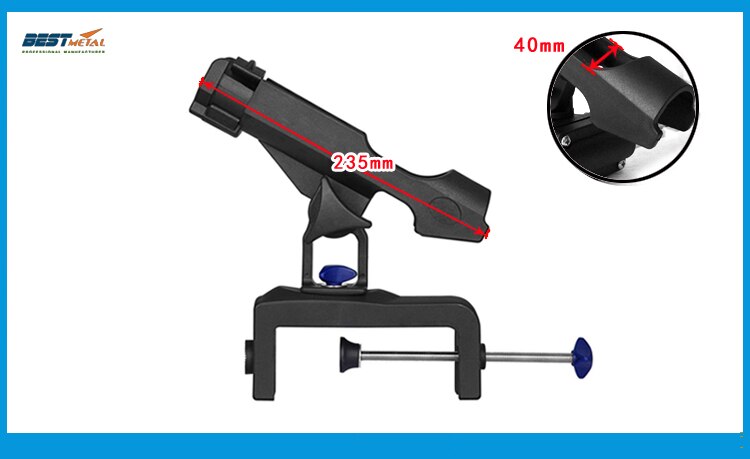 Fishing Rod rack Holders clamp on Adjustable Removable 360 degree Kayak Boat Support Pole stand Bracket