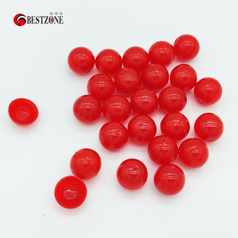 20Pcs 0.59Inch Mini 15MM Can Open Colored Transparency Plastic Capsule Toy Ball Tiny Container Making Things Model: black