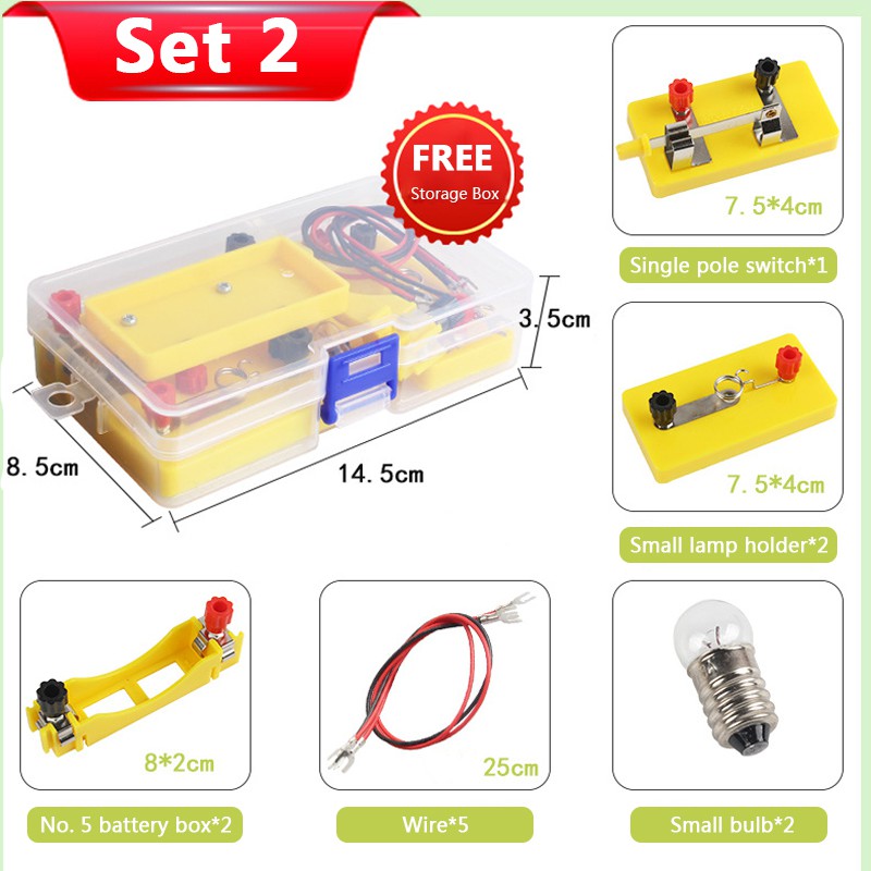 Lab DIY Electric Circuit Physics Experiment Equipment Set Science Project for Laboratory School: 2