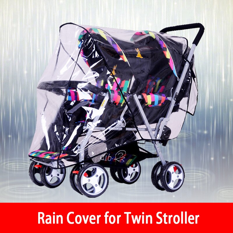Universele Regenhoes Voor Kinderwagen Twin Wandelwagen Regen-Cover Kinderwagen Waterdichte Wandelwagen Accessoires Wind Dust Shield