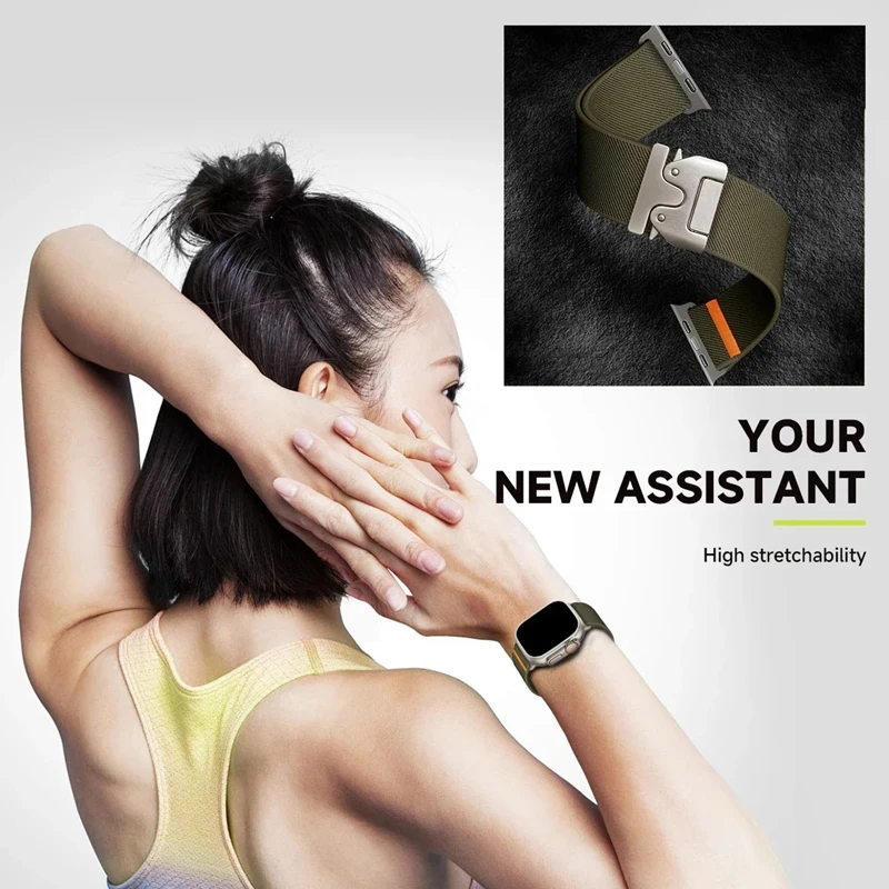 Bracelets de Parachute pour Apple Watch ultra 2, 49mm 46mm 42mm 44mm 45mm 40mm 41mm, Bracelet correa IWatch série 10 9 8 7 6 3 SE