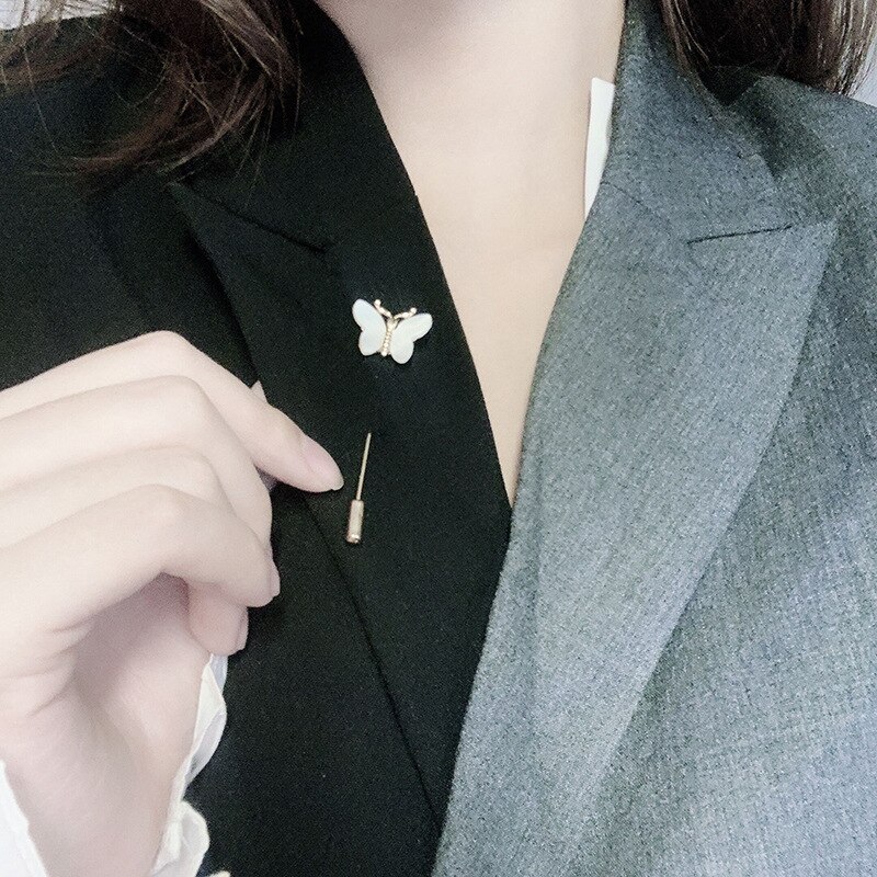 Huanzhi Vintage Elegante Jas Accessoires Metalen Shell Bloemen Dier Tulp Vlinder Broche Voor Vrouwen Partij Sieraden