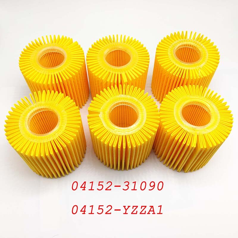 For Toyota Avalon Camry Highlander RAV4 Sienna Tacoma Venza Lexus 04152-YZZA1 04152-31090 Oil Filter Kits 6/3/1Pcs: 6Pcs