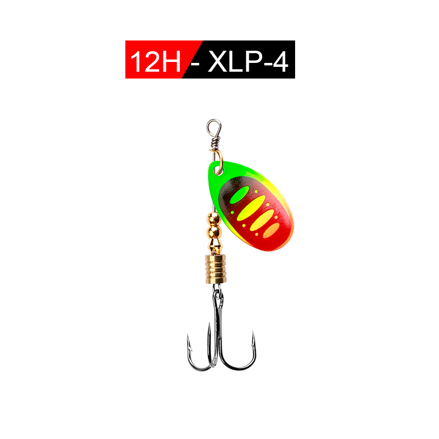 VIS KONING 1PCS 6.0CM 6.5CM Spinner Lepel Vissen Lokken Spinner Aas Lepel Vissen Bass Lokken met Dreg Visgerei
