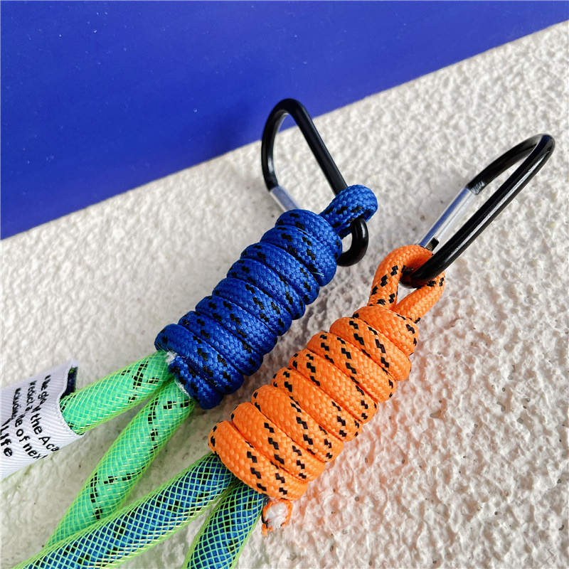 Fluoreszierende geflochtene Schlüsselband Universal- keychain Schlüsselband für schlüssel kurze Lanyards ornamente für taschen seil anhänger telefon charme