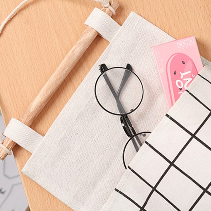 Multifunctional Non-Woven Three-Pocket Storage Handbags For Wall Door