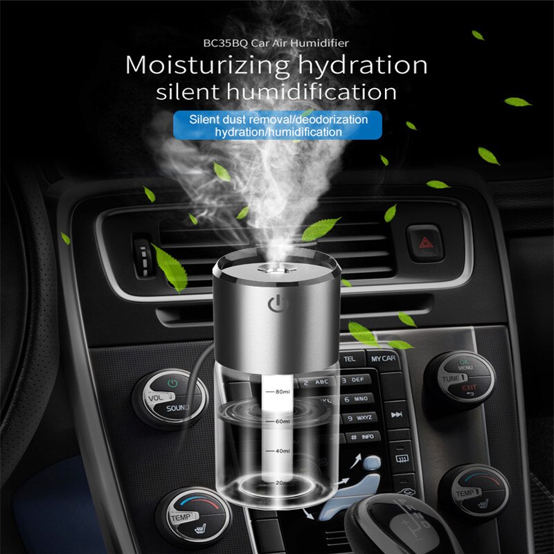 Mini bil luftfugter bærbar luftrenser æterisk olie diffusor usb luftfrisker tåge maker, til bil hjem offic: Default Title