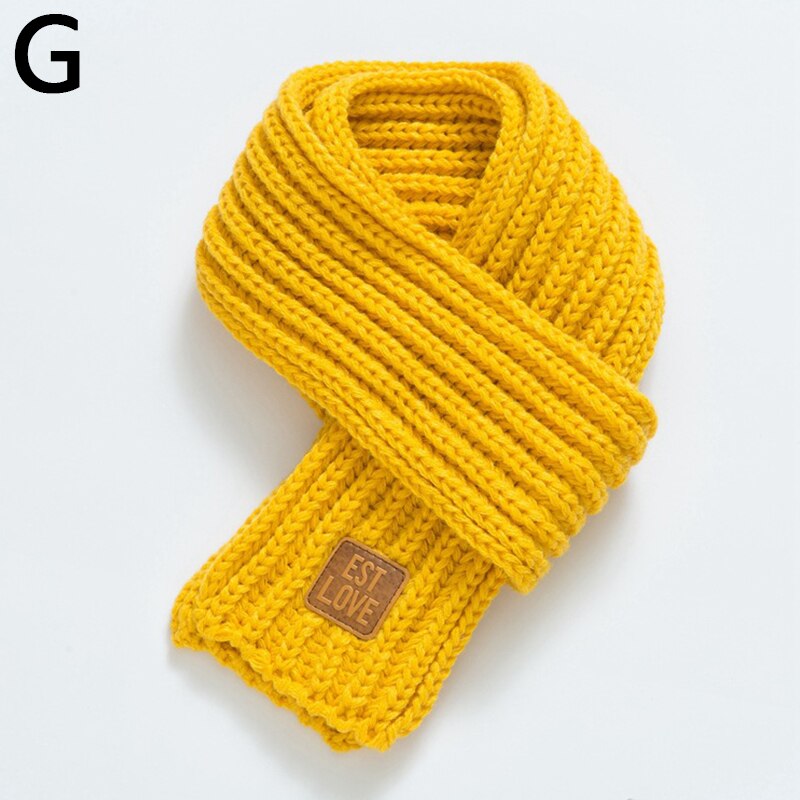 Écharpe en tricot unisexe pour bébé, fille et garçon, foulard doux, automne hiver, , solide, Parent-enfant: G