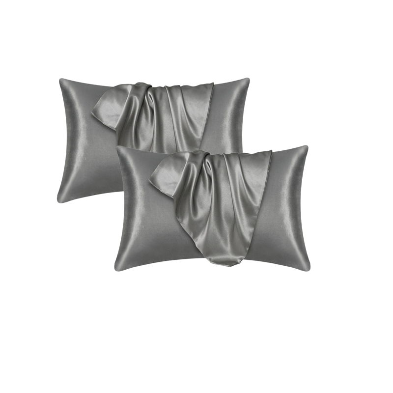 Pillowcase Silk Pillow Cover Silky Satin Hair Beauty Pillow case Comfortable Pillow Case Home Decor wholeStandard/Queen 1PC: 470*1200mm / light yellow