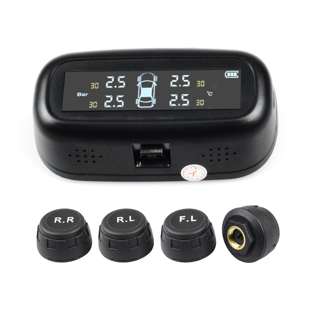 Auto Security Alarm Systems Tyre Pressure Smart Car TPMS Tyre Pressure Monitoring System Solar Power Digital LCD Display