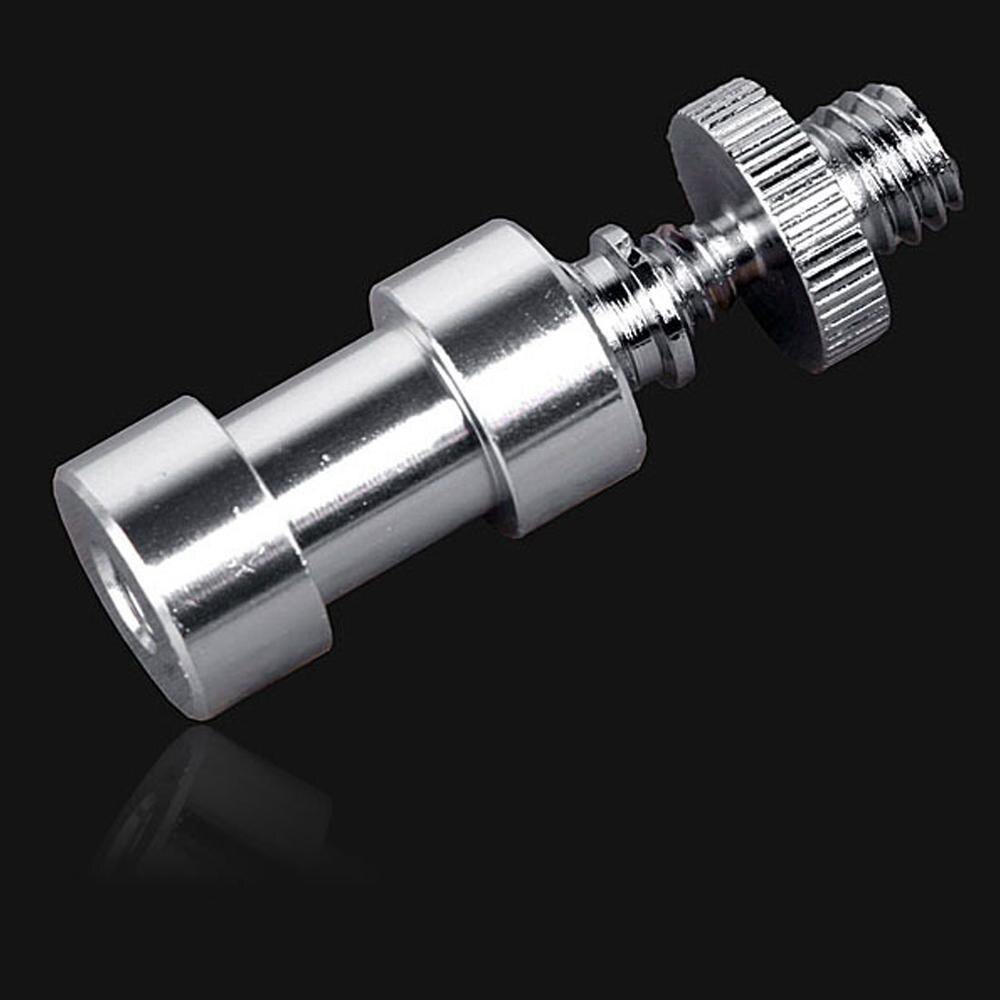 Sliver Metal 3 in 1 1/4" to 3/8" Thread Screw Mount Adapter for Camera Flash Tripod Light Stand Photo Studio Accessories