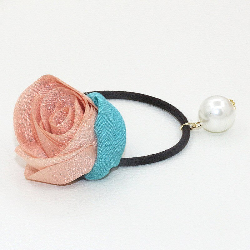 Cloth Rose Flower 1pc Women Ponytail Barrette Jaw Clip Double Sided Flower Accessories Decoration Bow Hair Claw