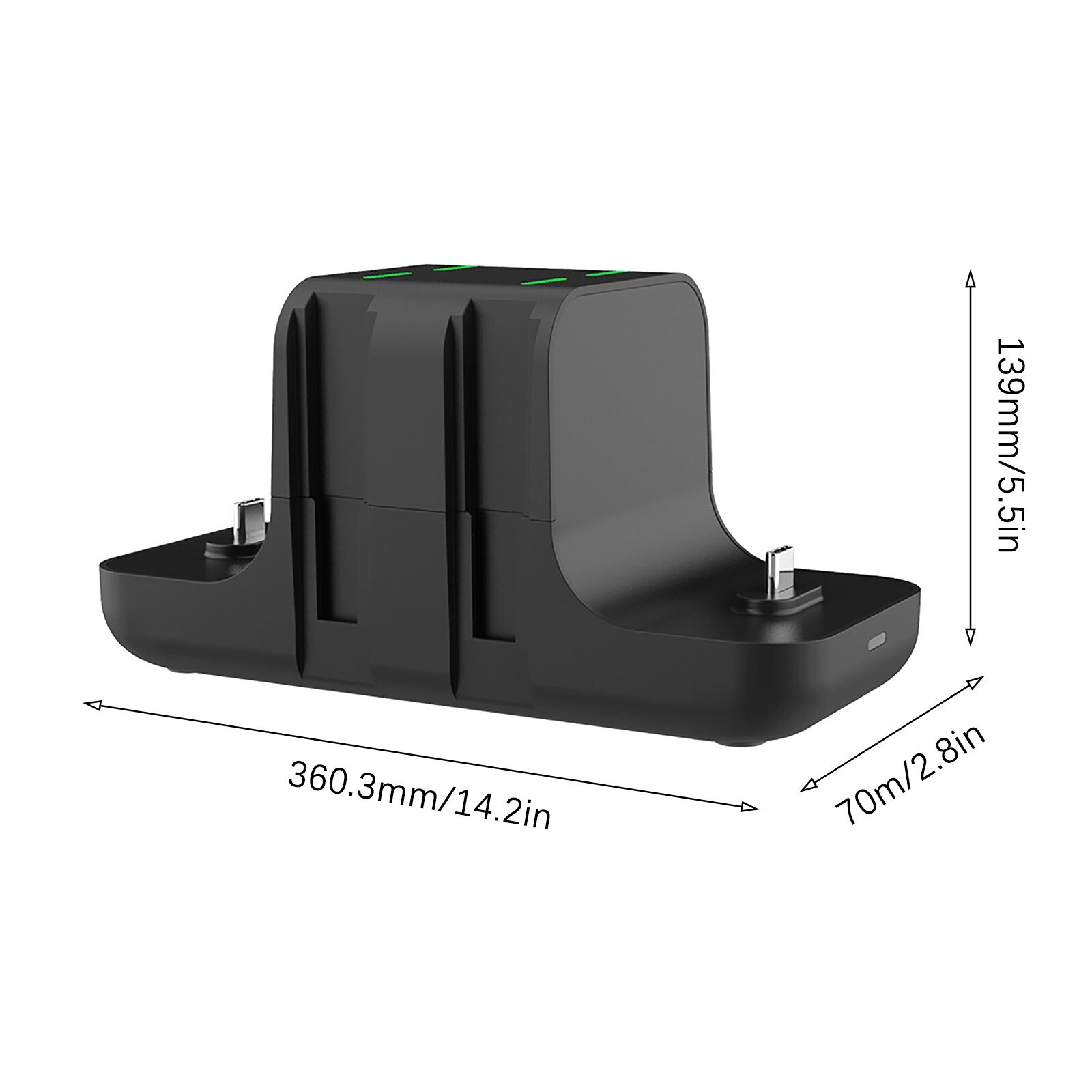 Controller-ladegerät für switch joy-cons, 6-- in- -1- ladestation mit usb-c-anschlüssen