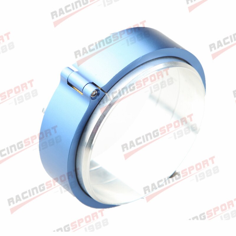 Aluminum Universal 4&quot; inch Turbo Clamshell Clamps Clamp Blue